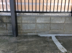 川越市　駐車場　土間コンクリートの洗浄
