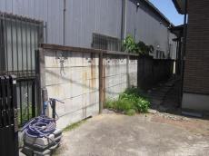 フェンス施工前の既存ブロック　川越