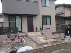川越T様邸　新築外構施工中