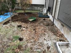 富士見市　アイアンウッド下部の土処理