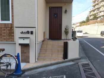 川越市　新築外構　門袖