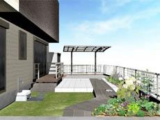 川越市　お庭　完成予定パース図