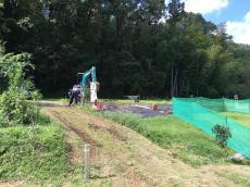 ときがわ町　フェンス工事開始