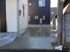 川越市 土間コンクリート施工 一週間養生