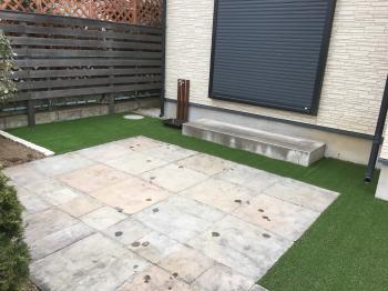 川越市 メンテナンスフリーのお庭にリフォーム 外構