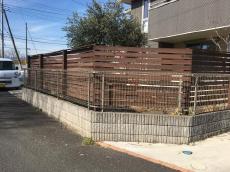 坂戸市　フェンス施工前の様子