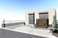 上尾市　土間コンクリートでもぐら対策　完成予想パース図