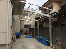 ふじみ野市　カーポート施工中