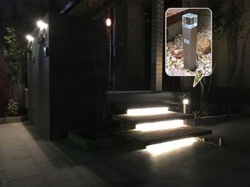 川越市　リフォーム外構　ライトアップ