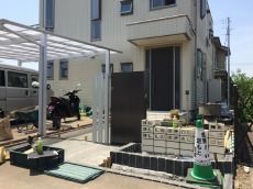 富士見市　LIXILウォールスクリーン　ファンクション門袖