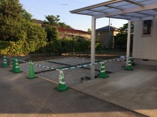 富士見市　土間コンクリートの準備