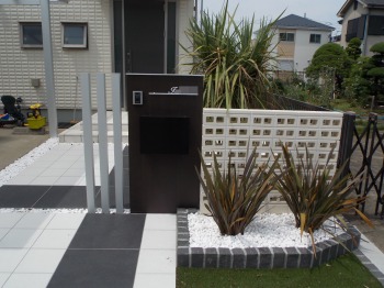 富士見市　シンプルモダン　リフォーム外構