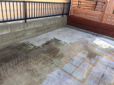 川越市　リフォームガーデン　駐車場土間の洗浄