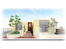 鶴ヶ島市 お庭リフォーム 完成予想パース図