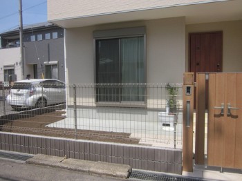 川越市　新築外構　フェンス