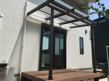 川越市　三協ナチュレ、サンシェードを収納したところ