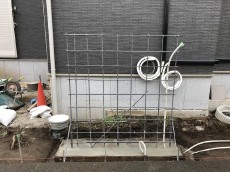 川越市　門袖の下地造り