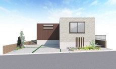 川越市 新築外構 完成イメージパース図