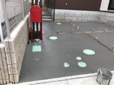 川越市 新築外構 土間コンクリート打設