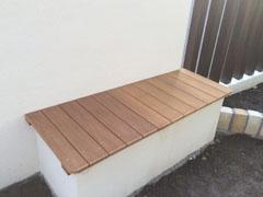 収納付きベンチの蓋　アイアンウッド