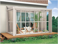 ガーデンルーム:フィリアII 土間・デッキ仕様(・内面デッキ立上げ仕様)